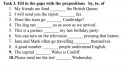 Fill in the gaps  with the prepositions by to of CSATOLTAM – feladat kép 1