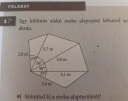 Terület/alapterület számítás – feladat kép 1