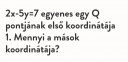 Hogyan számolom ki a második koordinátát? – feladat kép 1