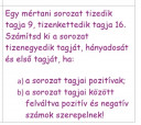 Hogyan kell megoldani ezt a mértani sorozatos feladatot? – feladat kép 1