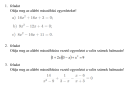 Matematika 10. osztály házi valaki tud segíteni? SOS – feladat kép 1