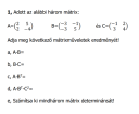 Mátrix szorzás – feladat kép 1