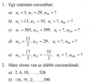 SZÁMTANI SOROZATOK – feladat kép 1