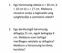 Valaki tudna segíteni? (Befogó tétel, szögfelező tétel) – feladat kép 1