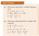 Matematika 9. osztály - Egyenletek. Határidő: MA 23:59 – feladat kép 1