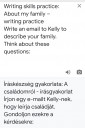 Kelly nek kell írjak a csalàdomrol  – feladat kép 1