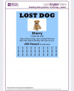 Lost dog poster  – feladat kép 1
