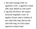 Szöveges egyenletek – feladat kép 1