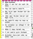 Past simple or past continuous . Make sentences ( a mondat meg van adva) SOS  – feladat kép 1