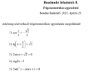 Trigonometria – feladat kép 1